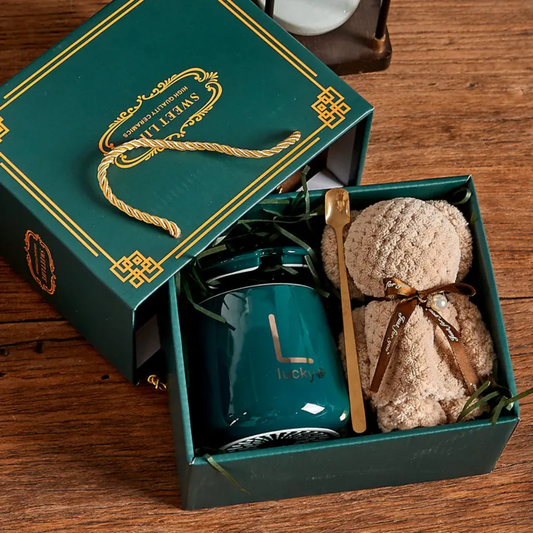 Ceramic water cup with lid